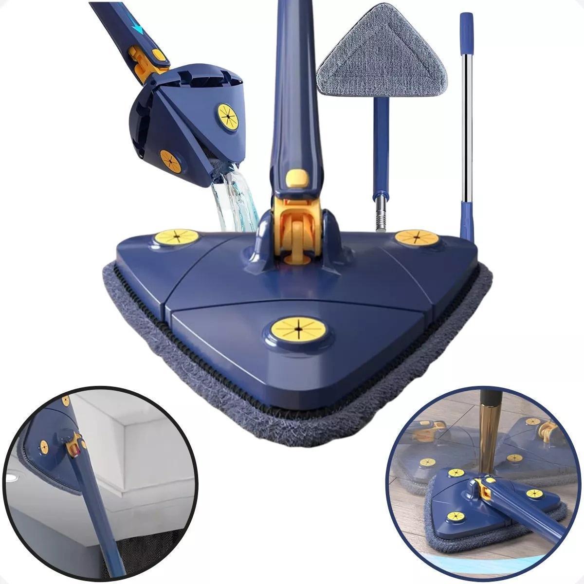Miniatura Rodo Mágico 360: Mop Esfregão Limpeza Giratório Triangular