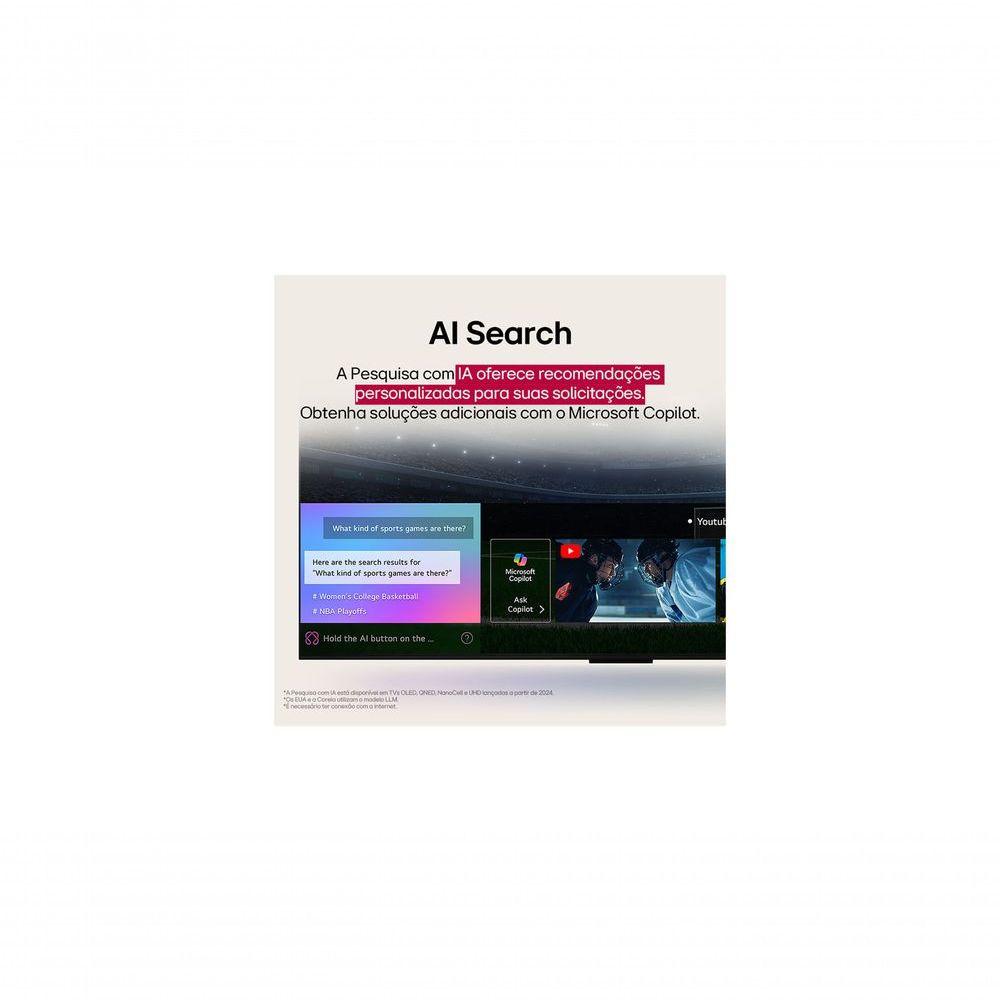TV LG 50 4K Super Upscaling Magic Remote WebOS 50UA8550PSA Bivolt