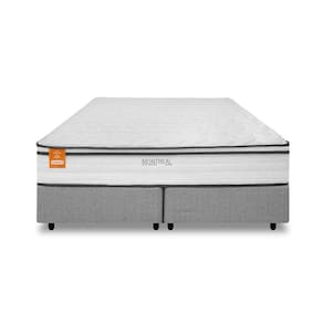 Miniatura Cama Box Casal King Size MGA Itaflex Colchão Inducol Montreal, Box Bipartido e Molas Ensacadas Europillow