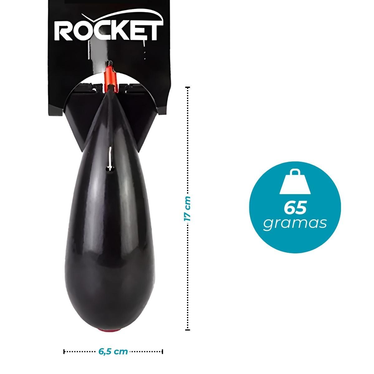 Miniatura Boia Rocket De Ceva Cevador Cevadeira Isca Ração E Pesca
