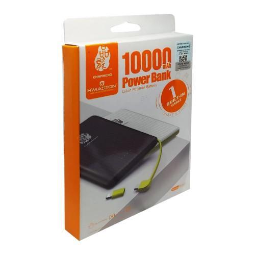 Miniatura Carregador Portátil -10000 Mah Power Bank Hmaston Preto