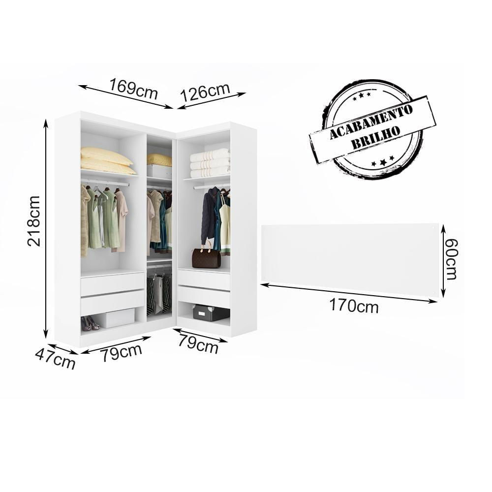 Miniatura Quarto Casal Modulado Modena 77011 Branco Demobile