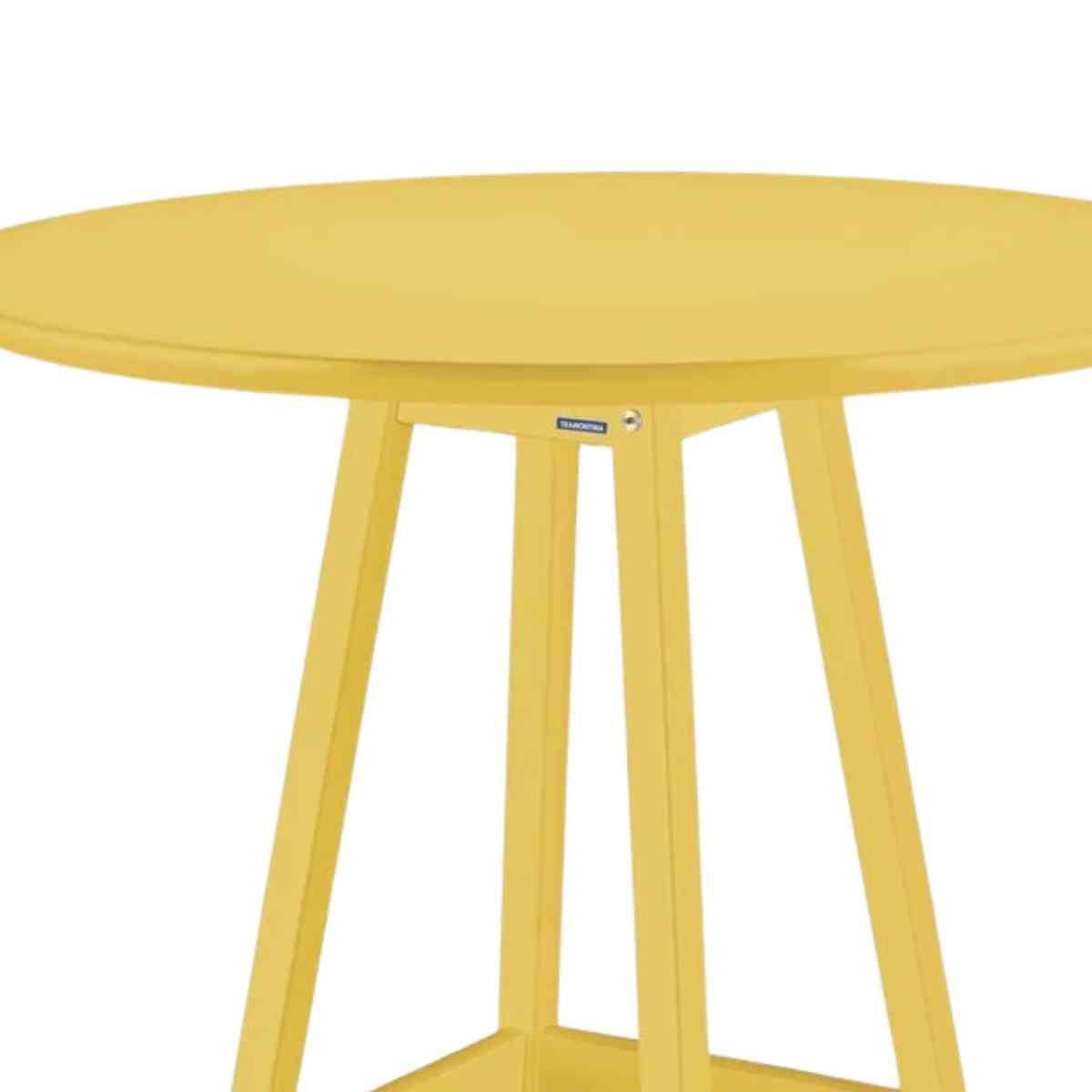 Miniatura Mesa Pub Bar Bistro Alta 65Cm Amarelo Tramontina 107Cm
