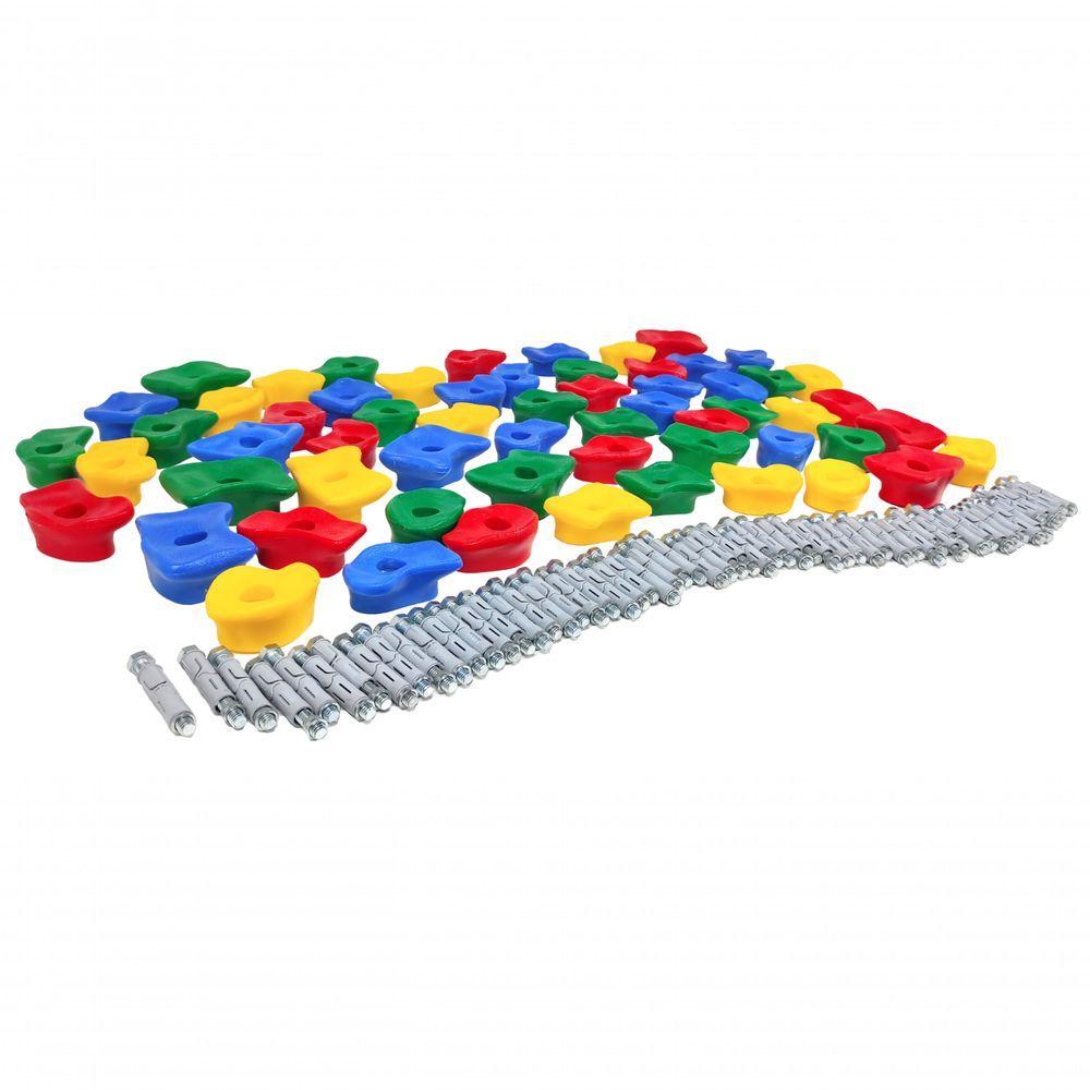 Miniatura Jogo 60 Agarras Parede De Escalada 10m2 Alvenaria/ Concreto