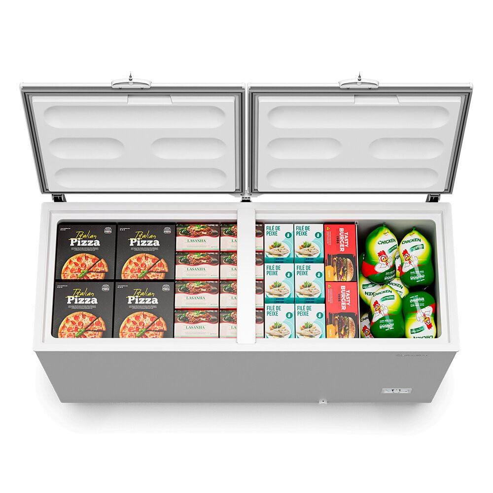 Miniatura Freezer Horizontal Metalfrio 546 Litros, Bivolt, Inverter - DA550IFTech Branco - Bivolt