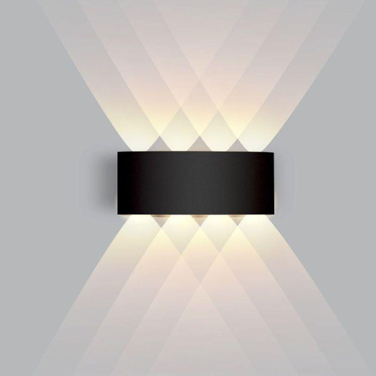 Miniatura Arandela Lentille Trois LED 8W Bivolt - Preto/ Branco - IP65