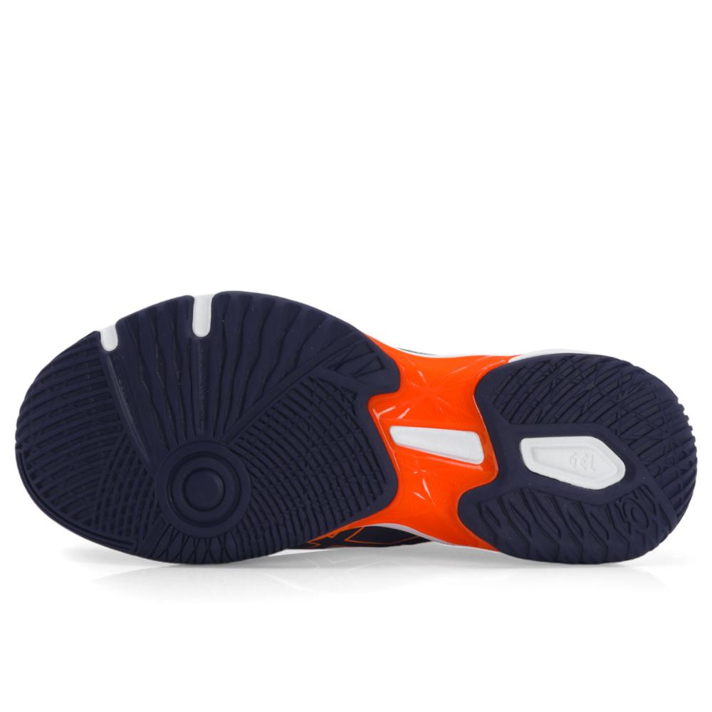Tênis Asics Gel Rocket 11 Marinho Laranja e Branco 38