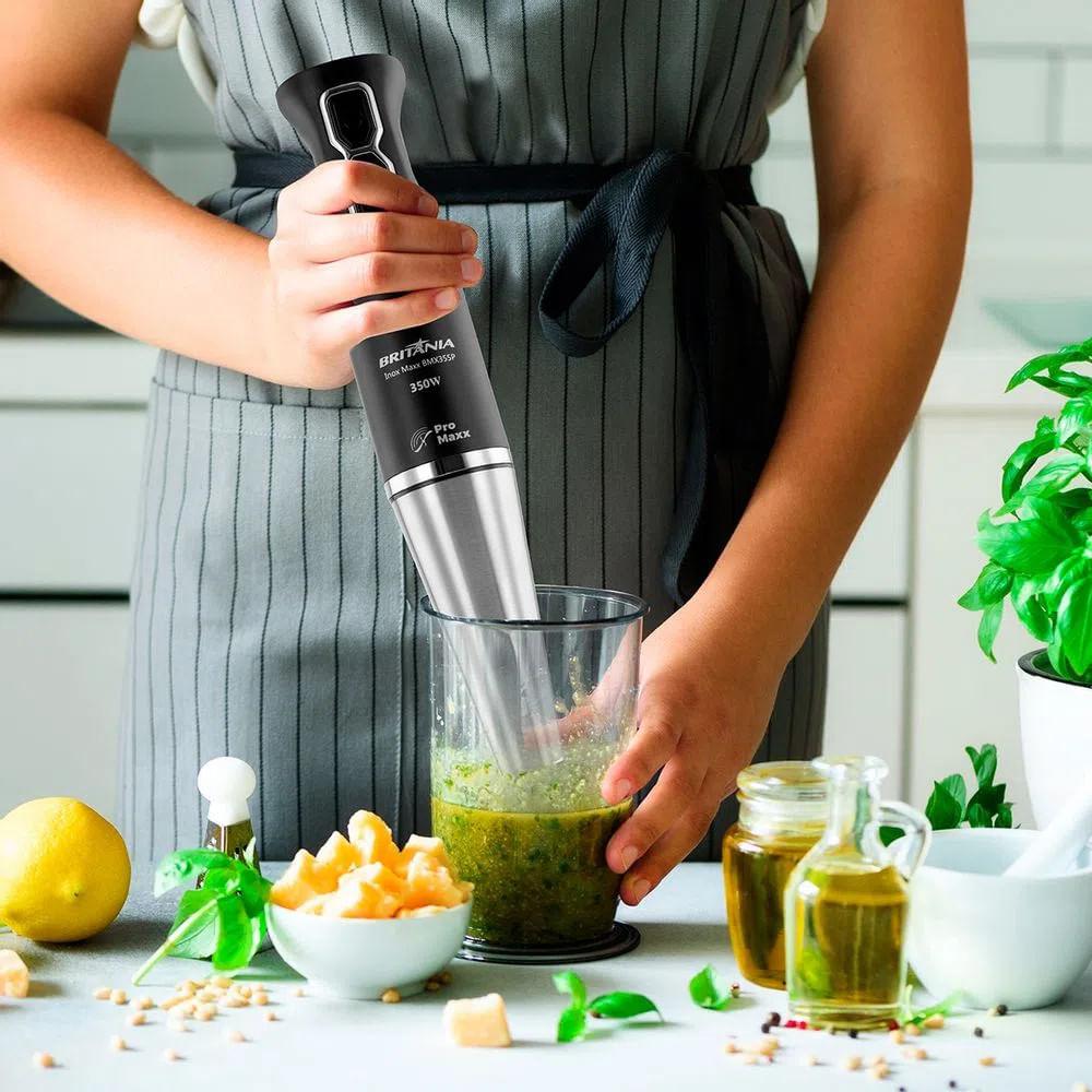 Miniatura Mixer Britania Max Preto Inox 220V Bmx355P 127