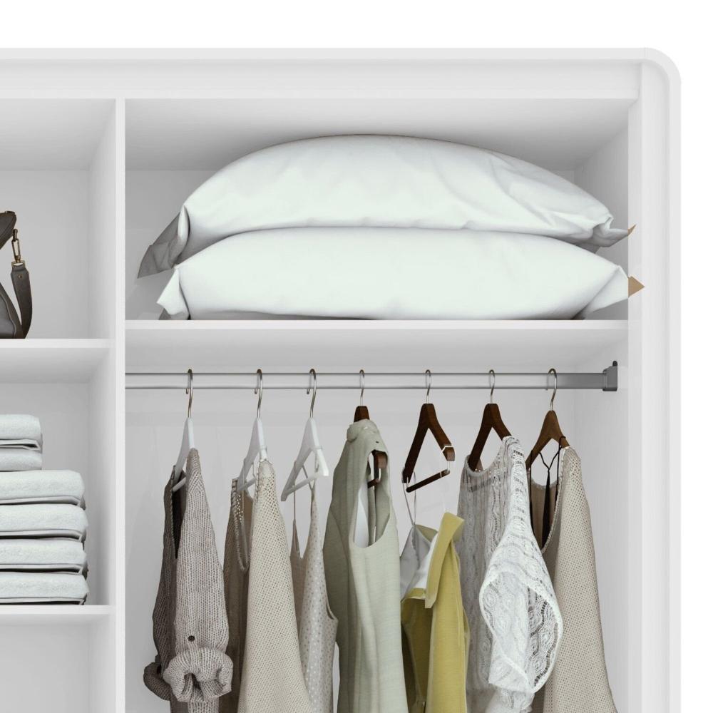 Guarda-roupa Casal 6 Portas 100% Mdf Loop Branco