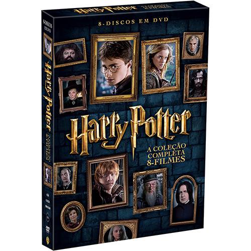 Miniatura Box Dvd Harry Potter Coleção Completa 8 Filmes