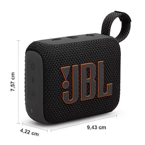 Caixa de Som Portátil JBL GO 4 com 4,2 W RMS, Bluetooth 5.3 e Resistência à Água IP67 - Preta