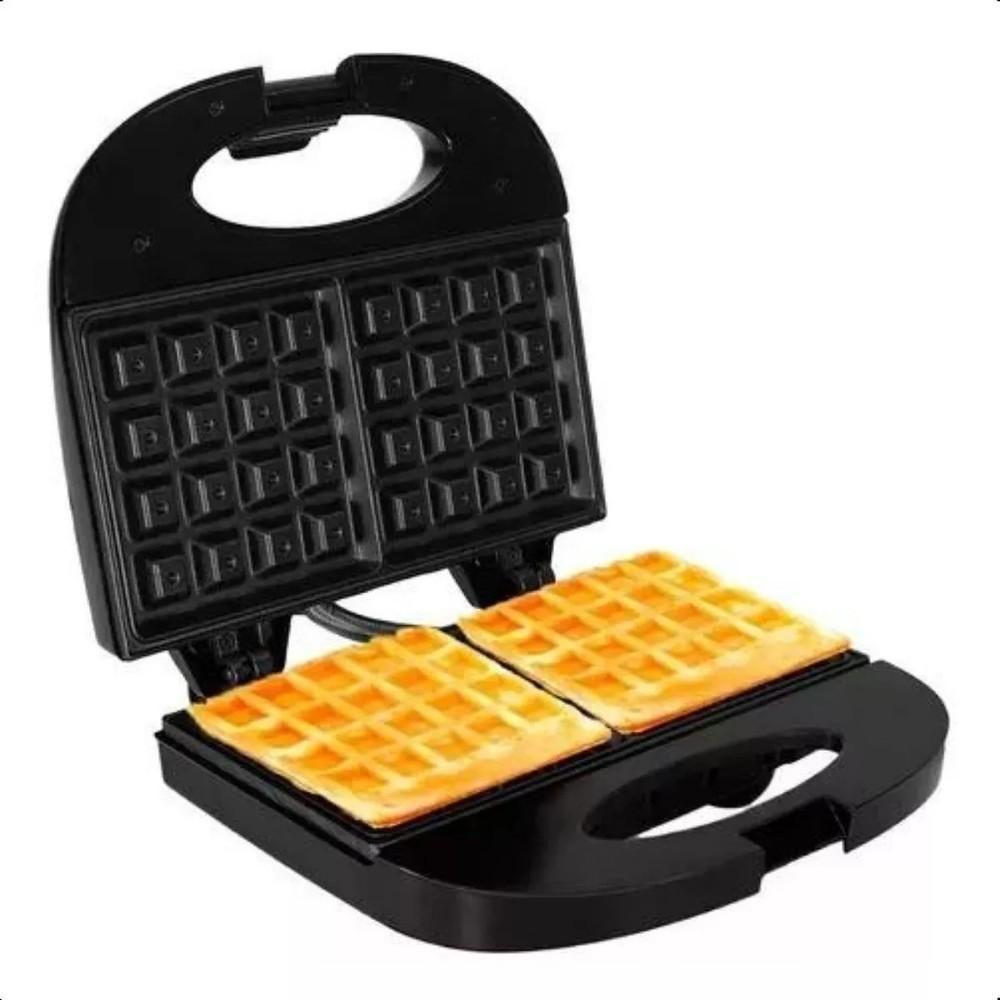 Miniatura Máquina de Waffle Aroma 750W Preto AWAF01-01 Agratto 110V