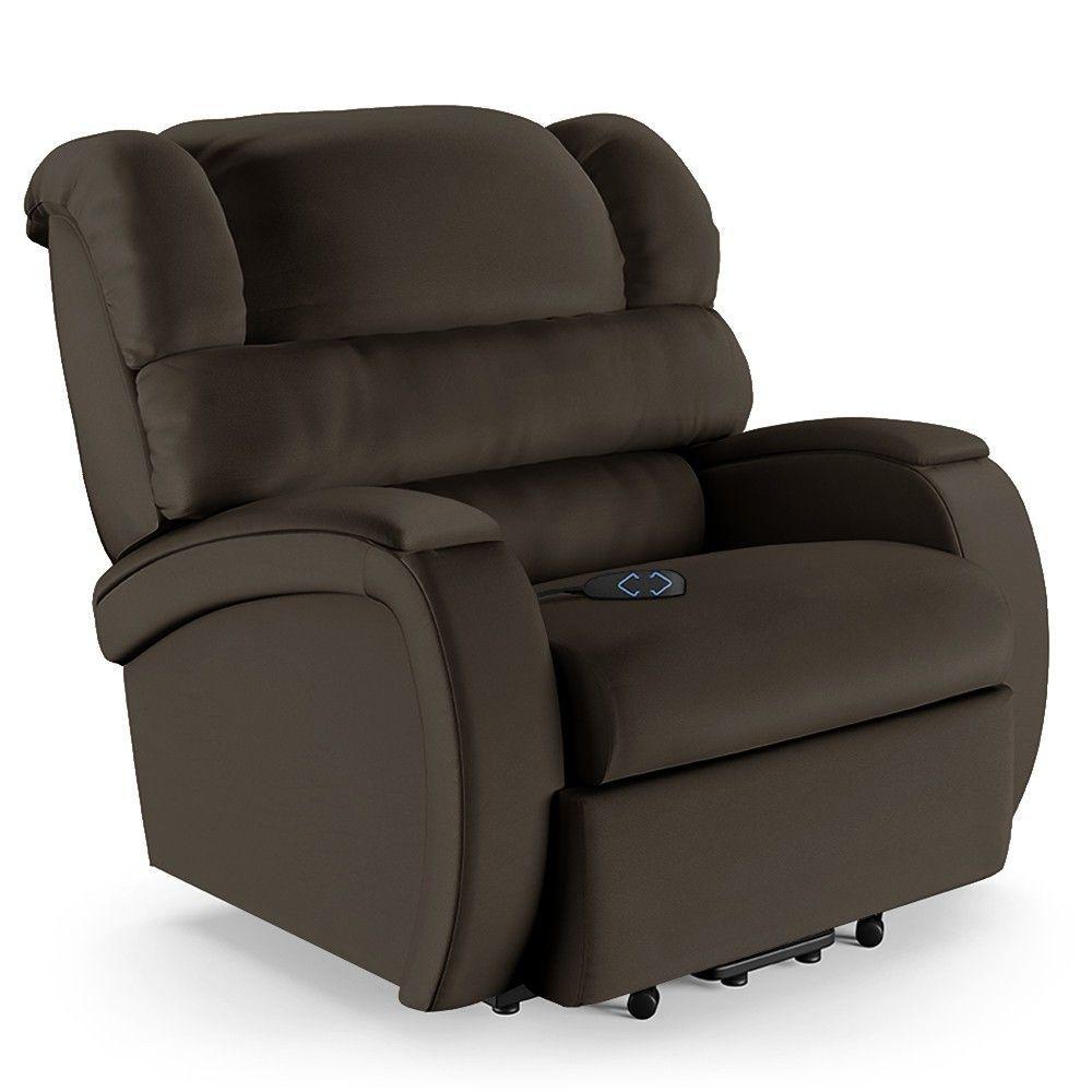 Poltrona Do Papai Reclinável Kalie Elevação Lift Elétrico Fh9 Pu Marrom - Mpozenato