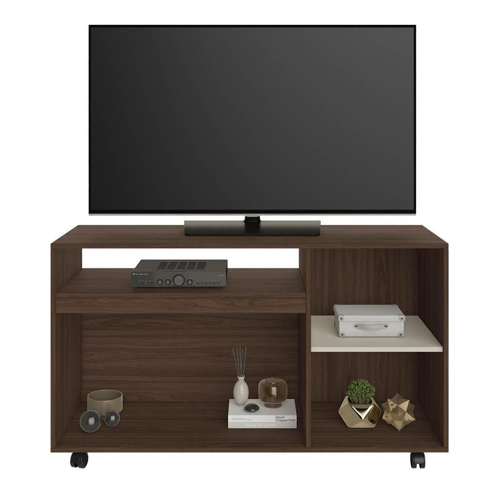 Miniatura Rack Seleto Para Tv Até 49 Polegadas Jcm Movelaria Café Off White