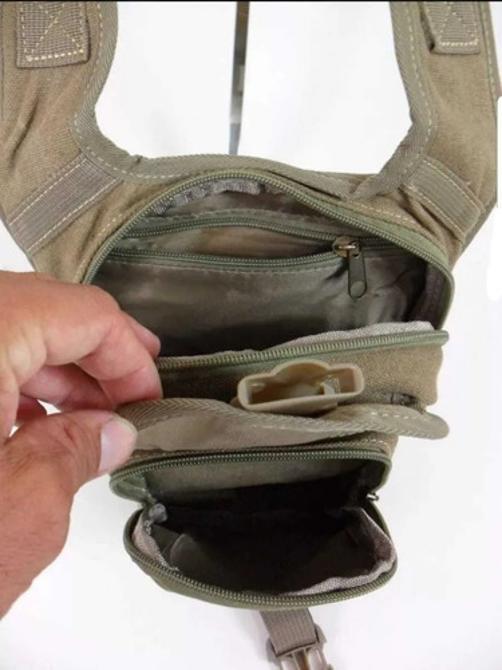 Pochete Masculina De Perna Em Lona Brasil Ja8011