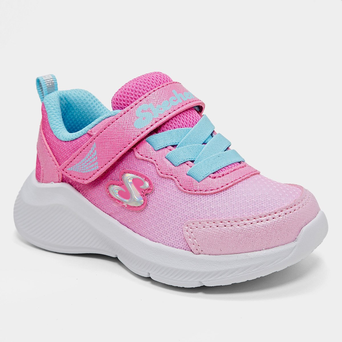 Miniatura Tênis Infantil Skechers Menina Rosa+Azul - 21