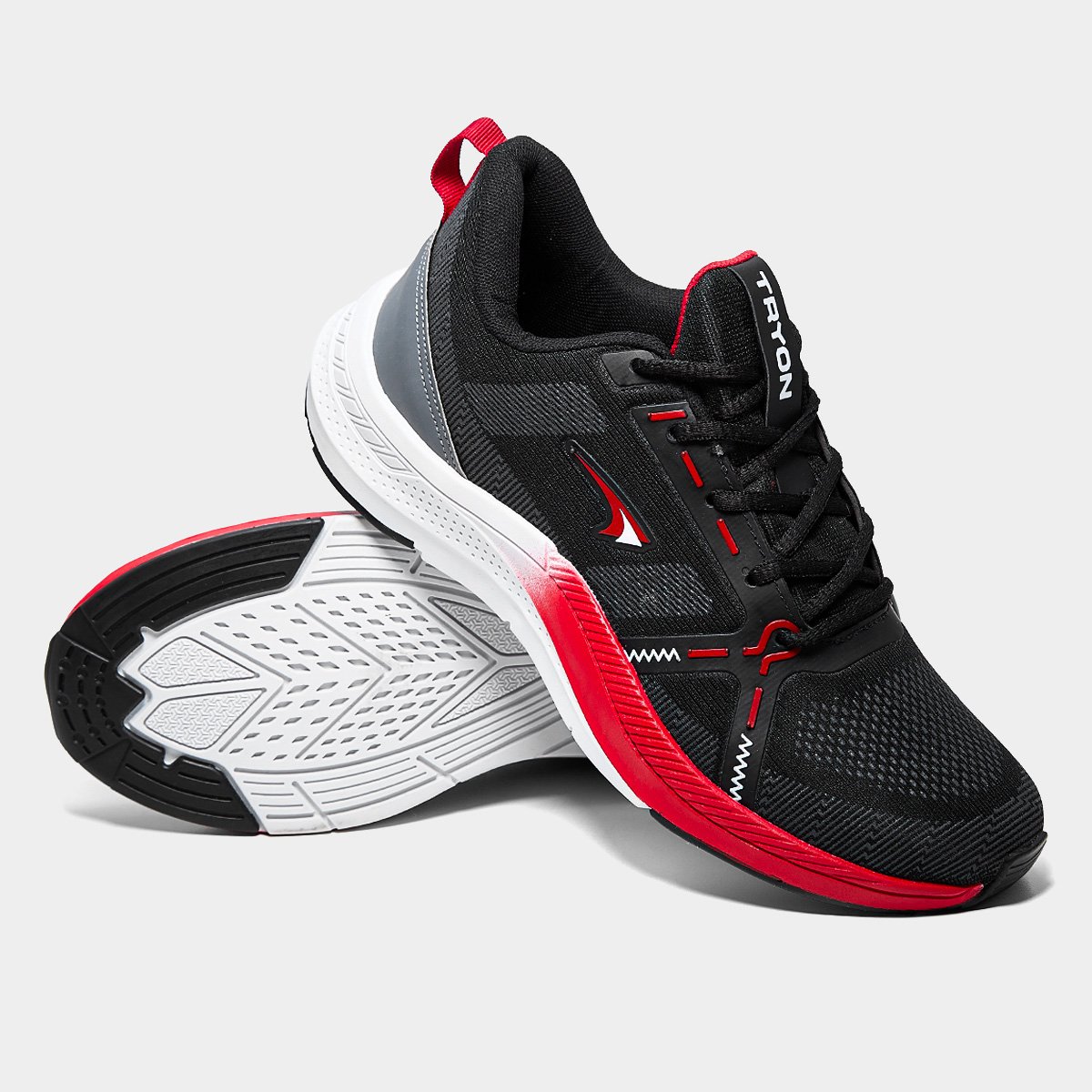 Miniatura Tênis Tryon Blumen Masculino Preto+Vermelho - 34