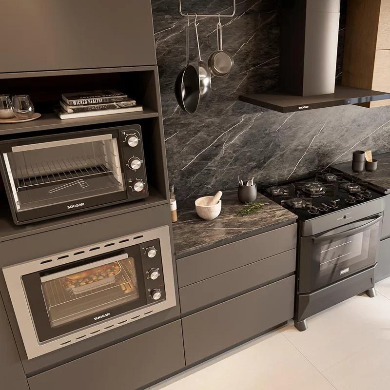 Miniatura Forno Elétrico 42 Litros Preto Suggar Fe4201Pt 127V