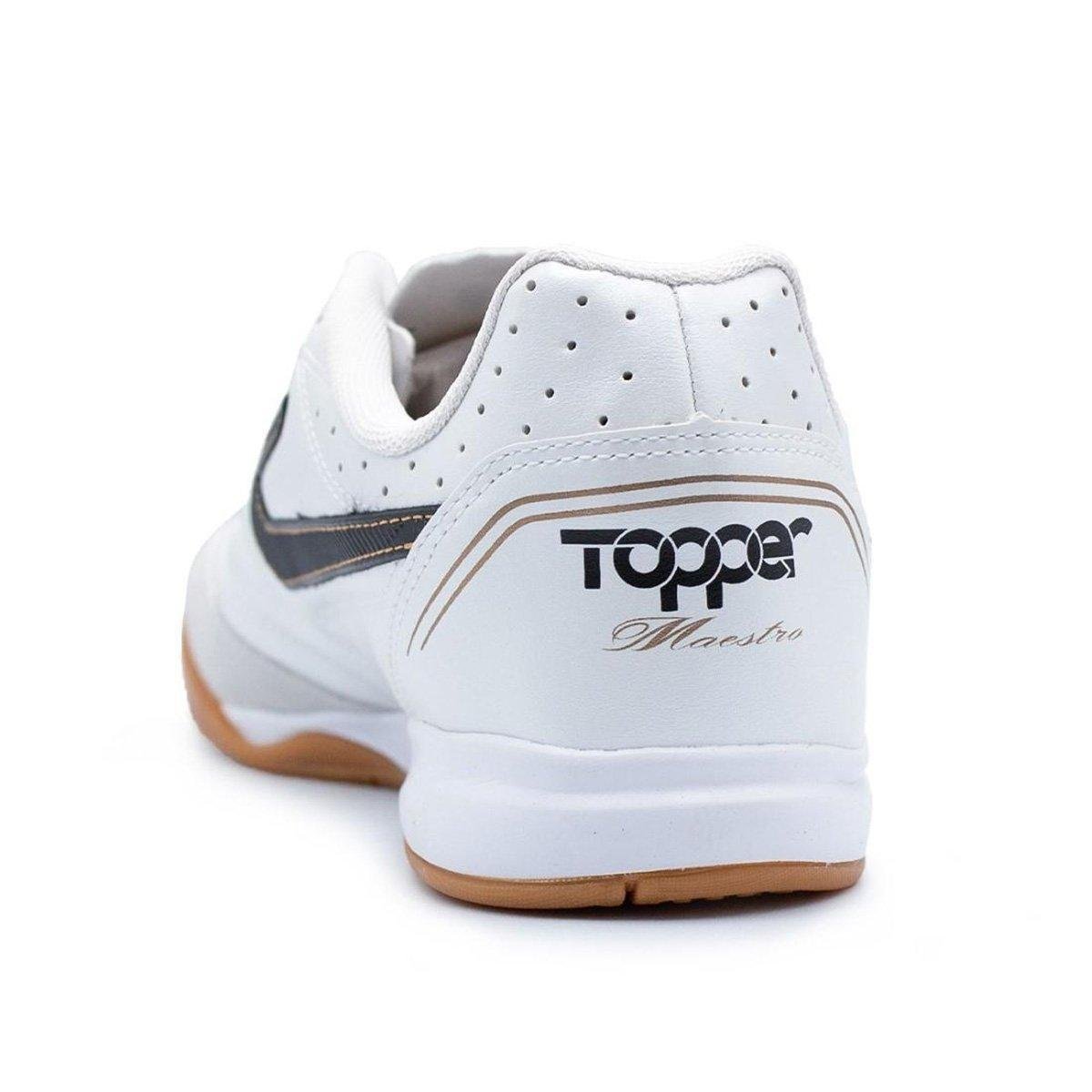 Miniatura Chuteira Futsal Topper Maestro Td IV Branco+Cinza - 37