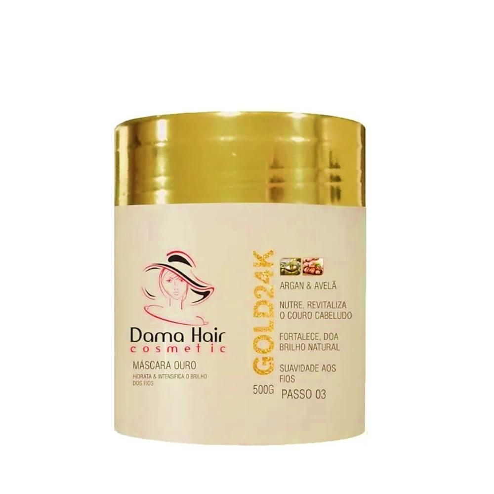 Miniatura Combo Kit Gold 24K Dama Hair Reconstrução Capilar (7 Itens)