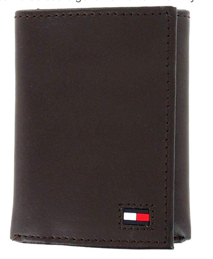 Miniatura Carteira Masculina Tommy Hilfiger Original Trifold em Couro