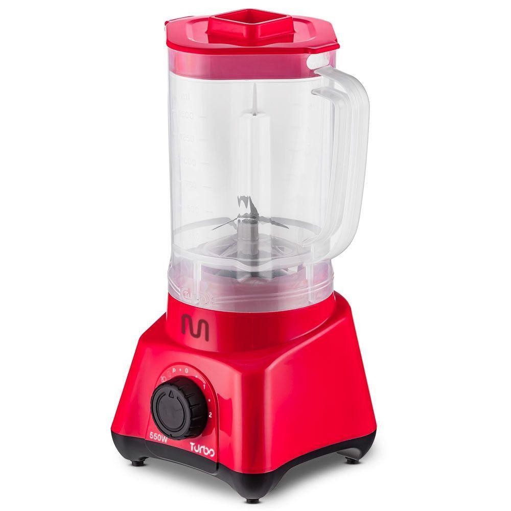 Miniatura Liquidificador Turbo 2,1l 2 Velocidades 550w 127v Vermelho Multi Home - Lq553 Vermelho 127v