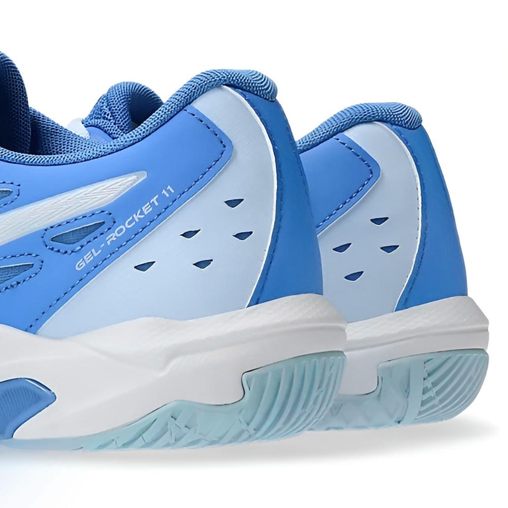 Miniatura Tênis Asics Gel Rocket 11 Azul e Branco 34