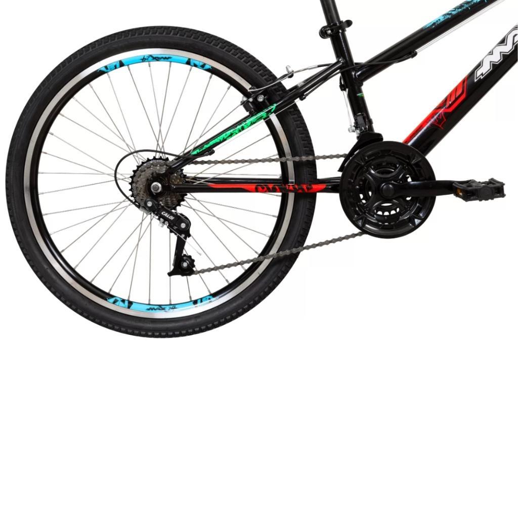 Bicicleta Caloi Max R24 21V Preto Aro 24