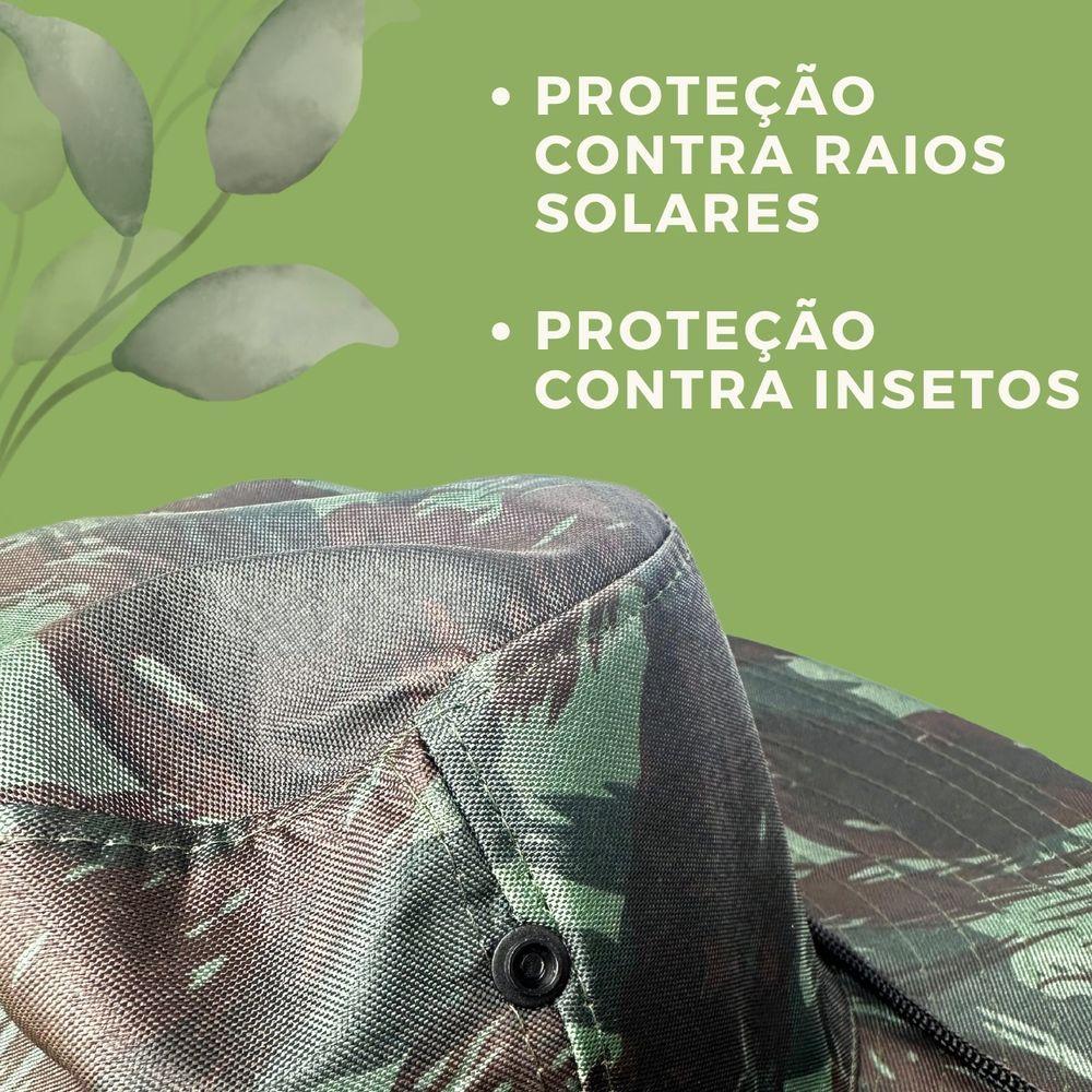 Miniatura Chapéu Australiano Camuflado Pescador Pesca Sol Proteção Nuca Pescoço