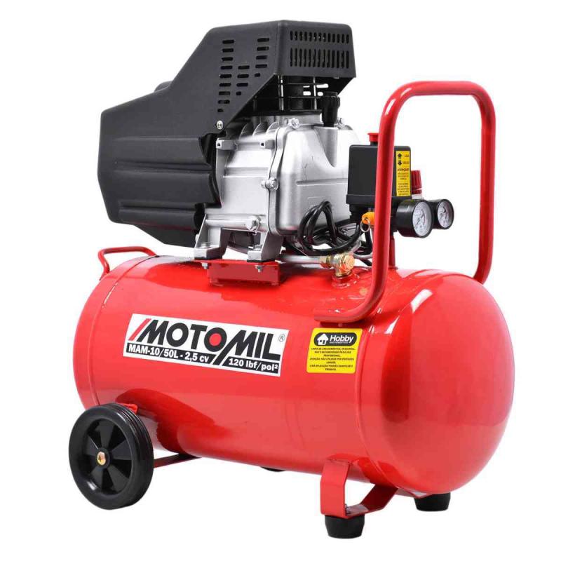 Compressor de Ar 8,8 PÉS 50 Litros 2,5 HP Bivolt Mam-10/50 MOTOMIL