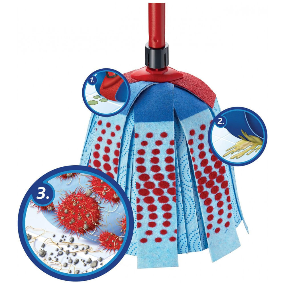 Miniatura Mop de Limpeza com Recarga Extra Vileda SuperMocio 3Action XL