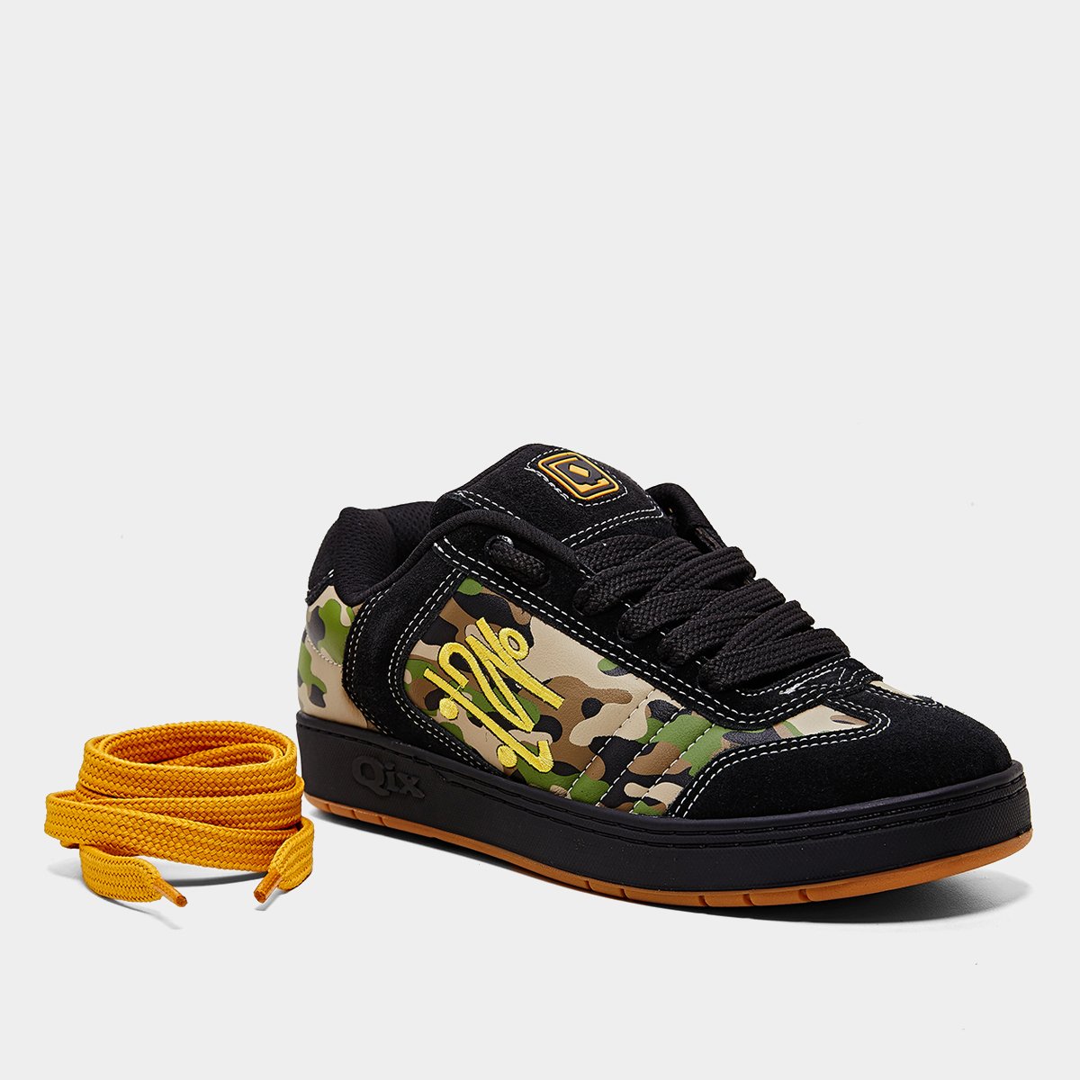 Miniatura Tênis Qix Chorão Lado B Preto+verde - 35
