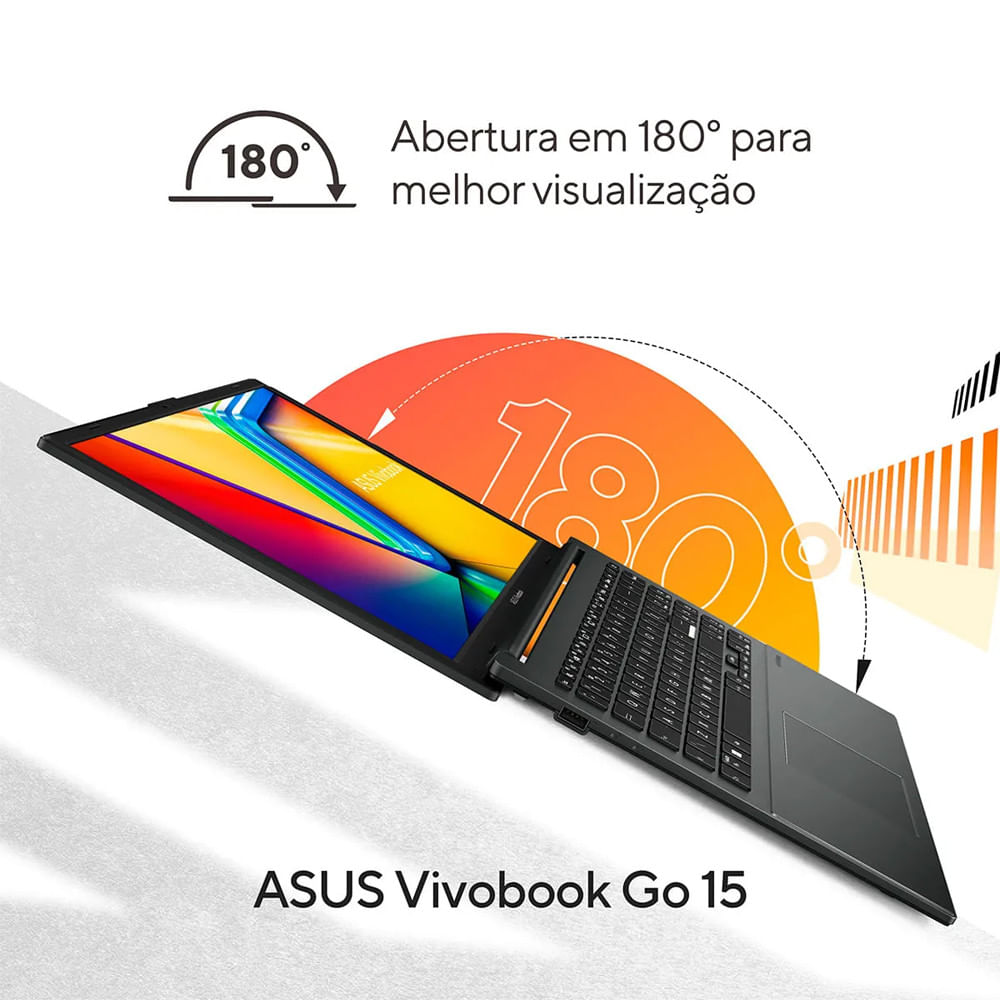 Miniatura Notebook Vivobook Go 15 8GB 512GB W11 NJ836W Asus Mixed Black