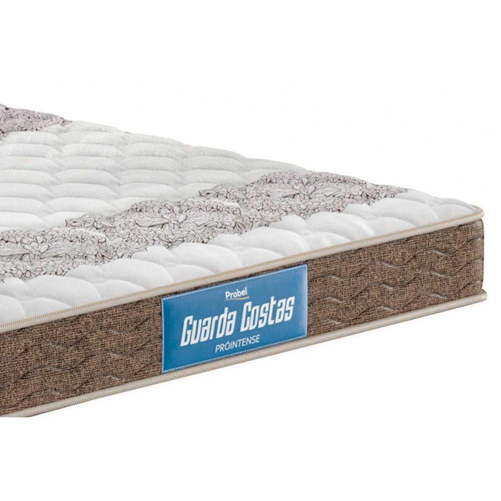 Miniatura Cama Box Baú Queen: Colchão Ortopédico Probel D33 / Ep Double Face + Base Black(158X198)