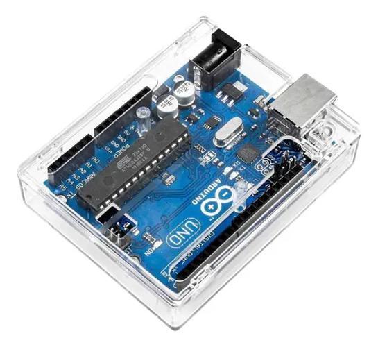 Miniatura Case Para Arduino Uno Em Plástico Abs Transparente Com
