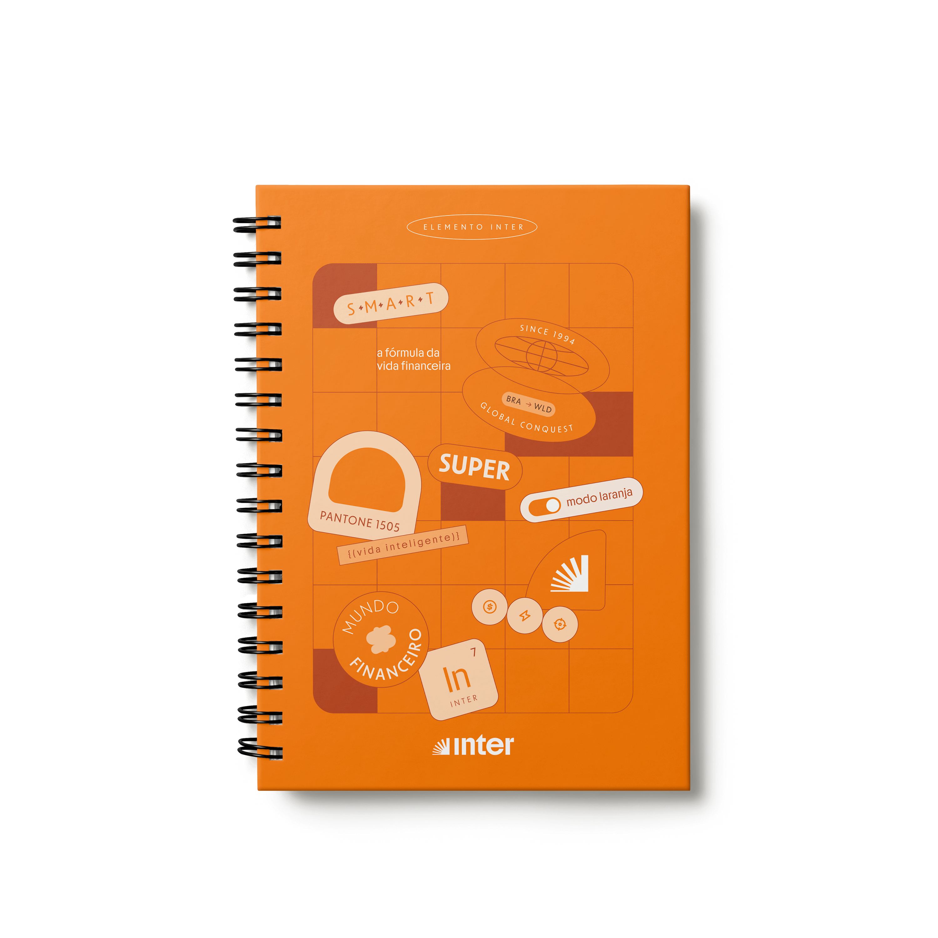 Caderno Elemento Inter - Laranja