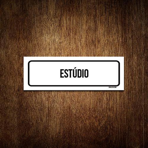 Miniatura Placa De Sinalização Setor - Estúdio (23X9)