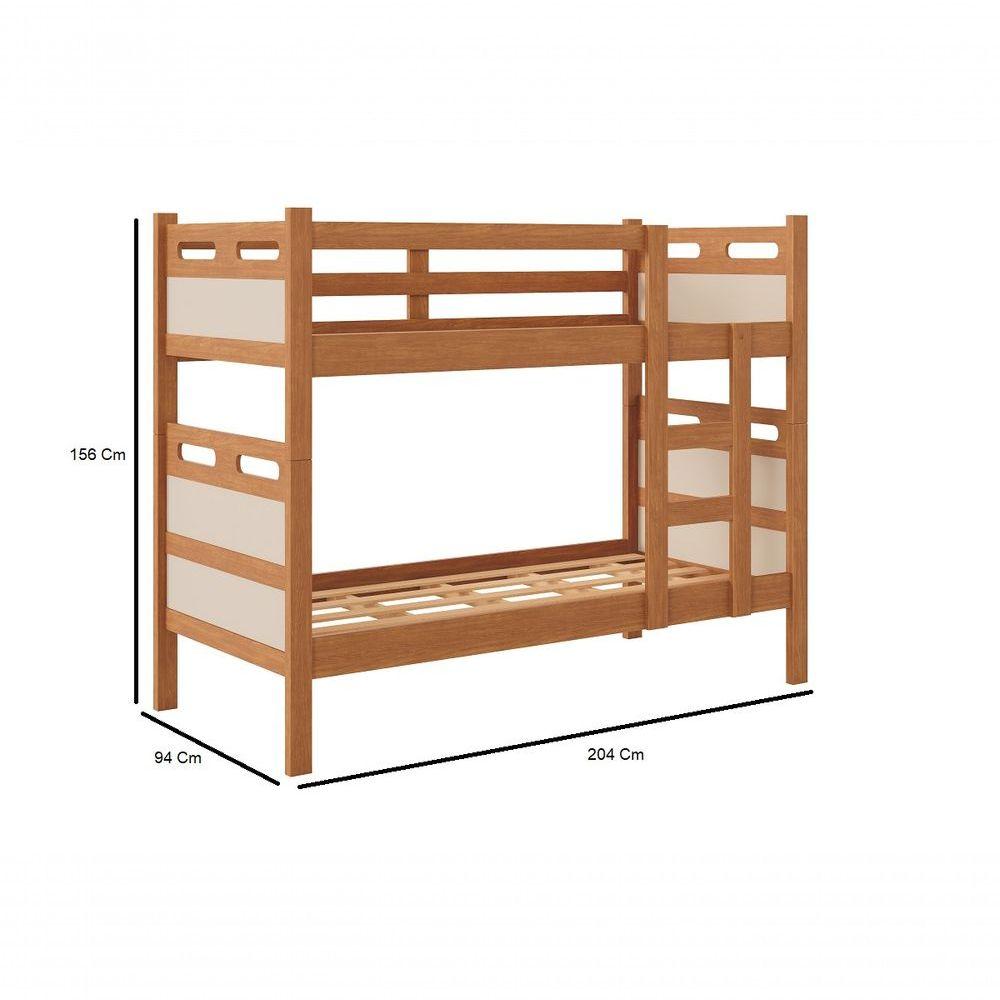 Miniatura Beliche Solteiro Jaspe P- Pousada -rancho Vira 2 Camas Fenix Cor:nature-off White