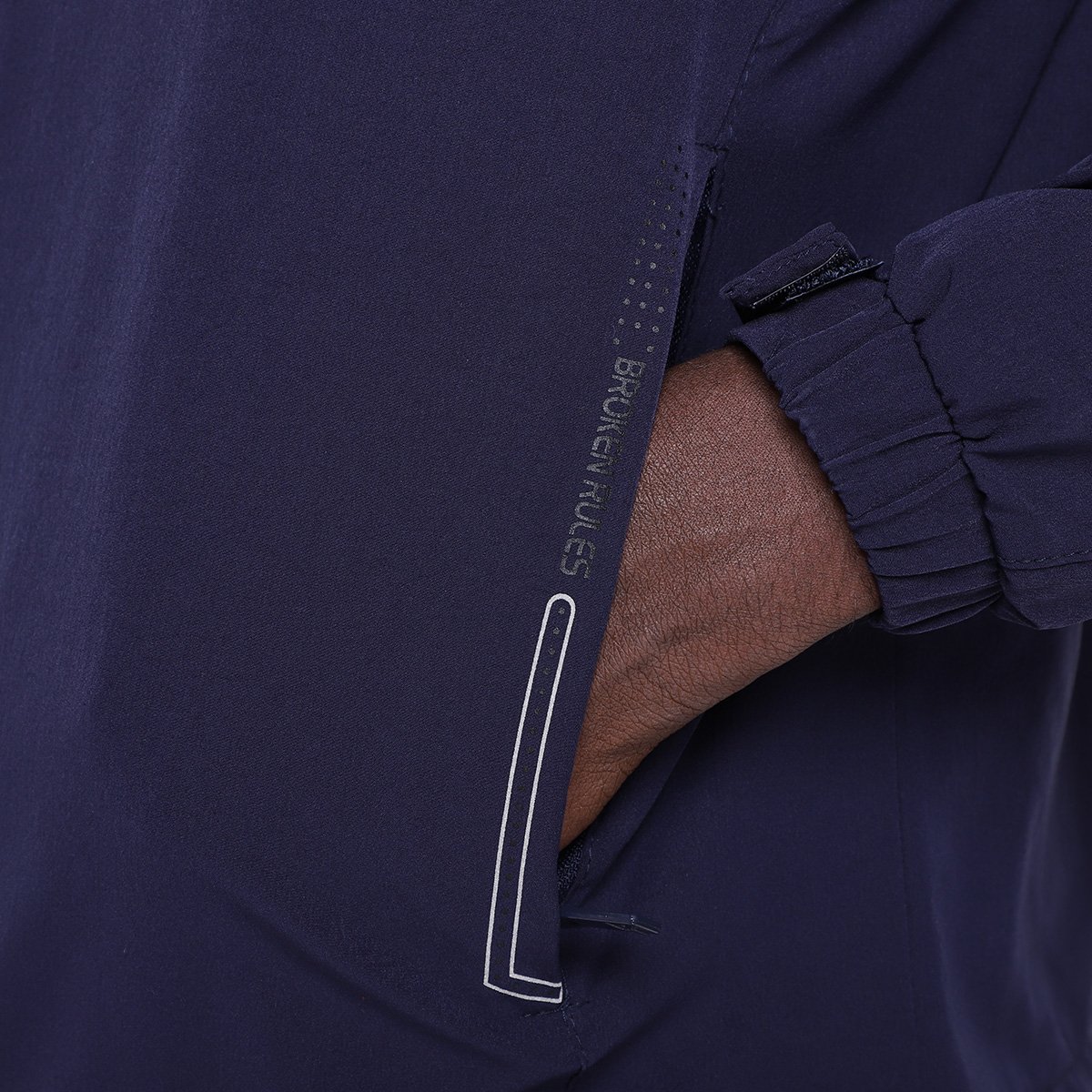 Miniatura Jaqueta Corta Vento Broken Rules Masculina Marinho - G