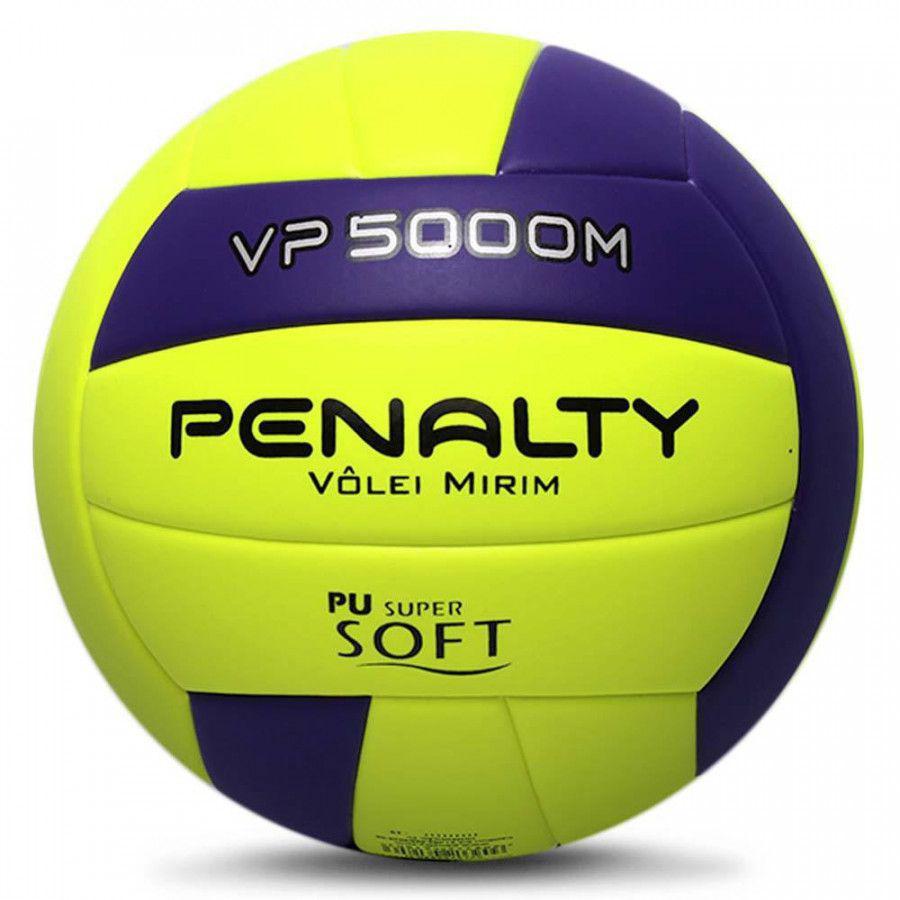 Miniatura Bola De Vôlei Penalty Vp 5000M Mirim X Amarela E Roxa