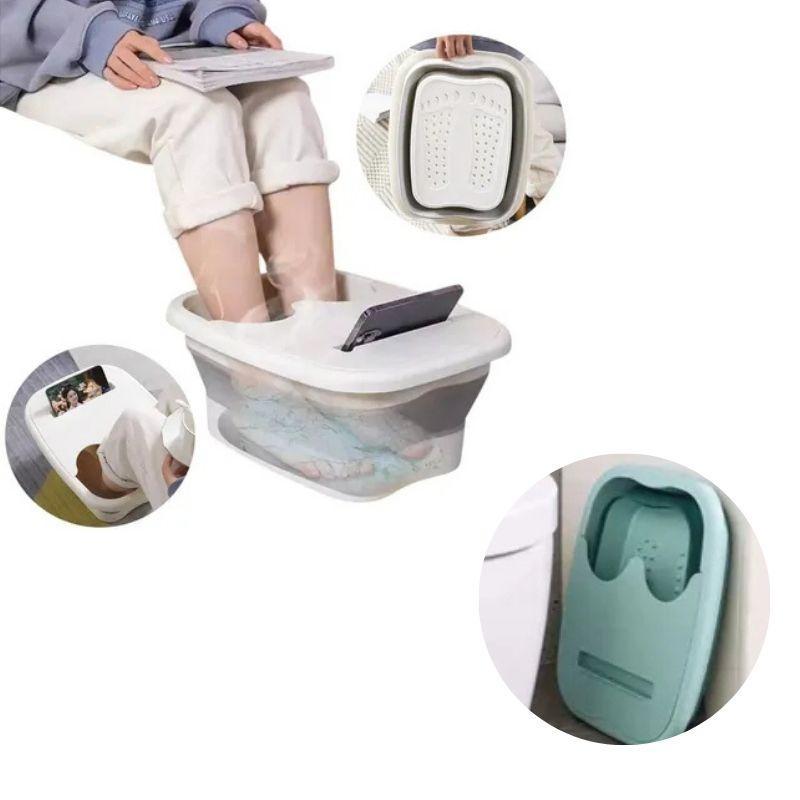 Miniatura Balde Retrátil Escalda Pés 10 Litros Bacia Pedicure Massagem