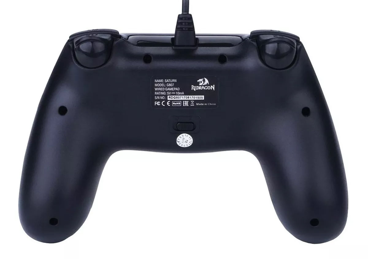 Miniatura Gamepad Joystick Redragon Saturn G807 Usb Pc Ps3 C/ Vibração