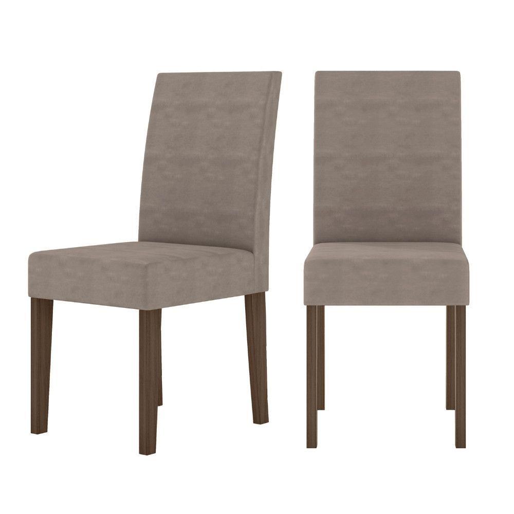 Conjunto Sala De Jantar Retangular Mesa Agata 136cm E 04 Cadeiras Josi Amêndoa Com Off White