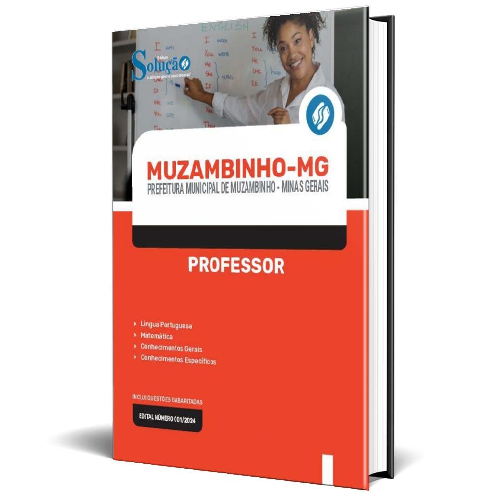 Miniatura Apostila Prefeitura De Muzambinho Mg 2024 - Professor