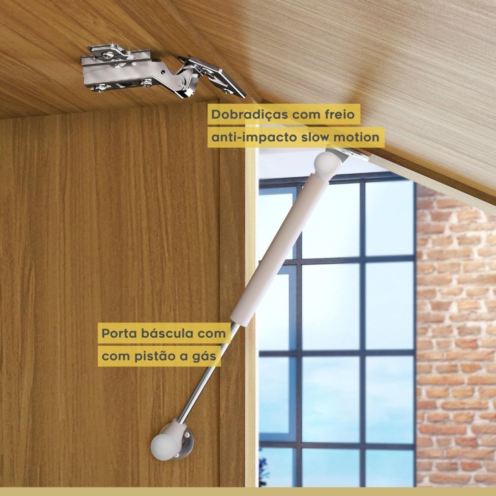 Cozinha 5 Peças 100% MDF Marquesa Nature/Verde