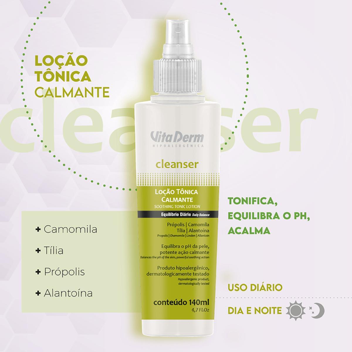 Miniatura Loção Tônica Calmante 140Ml Cleanser Vita Derm