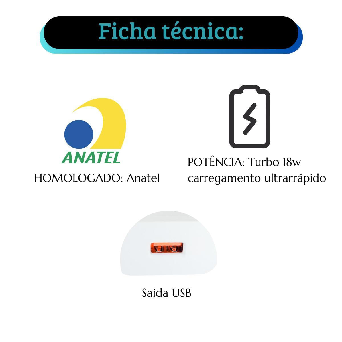 Miniatura Caixinha Carregador Celular Fonte Usb Turbo Pd 12W Tomada