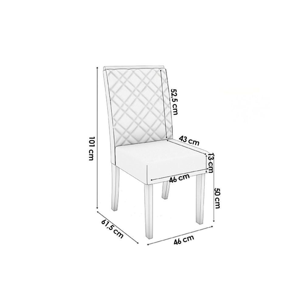 Miniatura Cadeira De Cozinha 2cad149fr Kit 6 Un Freijó Assento Encosto Preto