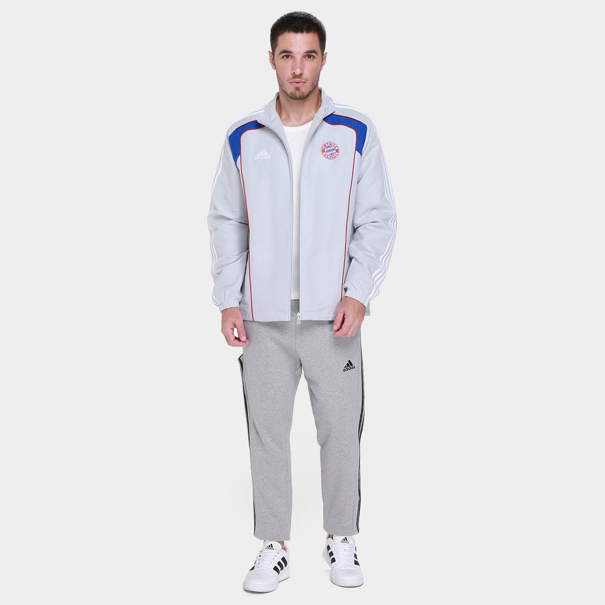 Miniatura Jaqueta Bayern de Munique 25/26 Urban Purist Adidas Masculina Cinza - M