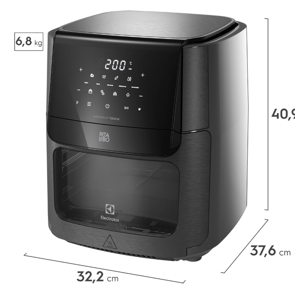Miniatura Air Fryer Electrolux por Rita Lobo 12L Digital Grafite Experience com 1700W (EAF85) 110